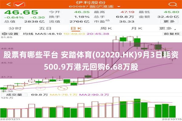 股票有哪些平台 安踏体育(02020.HK)9月3日耗资500.9万港元回购6.68万股