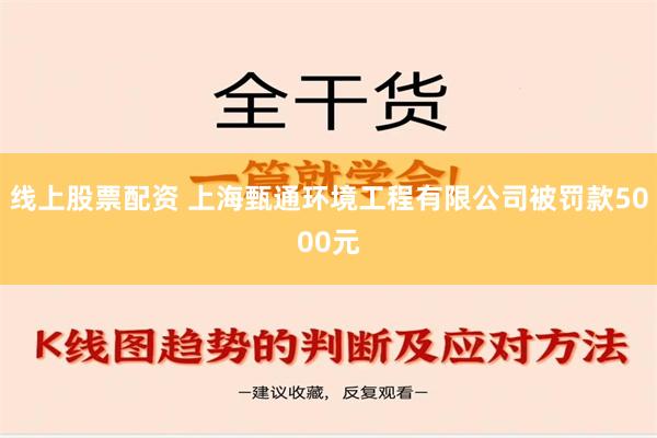 线上股票配资 上海甄通环境工程有限公司被罚款5000元