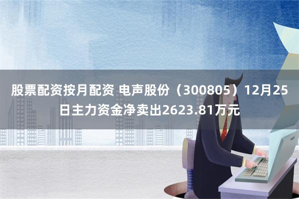 股票配资按月配资 电声股份（300805）12月25日主力资金净卖出2623.81万元